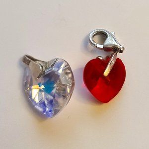 Swarovski Heart Pendants - Sterling Silver